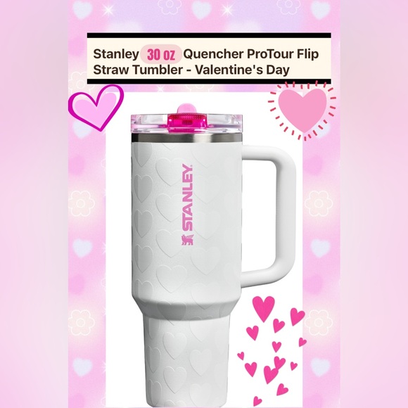 Stanley White and Pink Quencher ProTour Tumbler